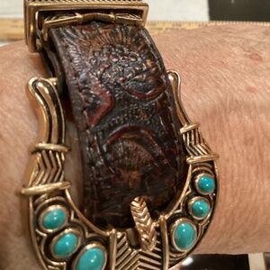 Studio Barse Leather Buckle Braclet NWOT